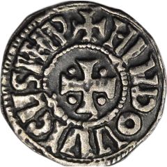Replica - Denier Louis I christian legend, temple