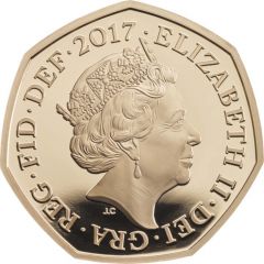 50 Pence - Elizabeth II Sir Isaac Newton, Gold Proof