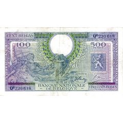 500 Francs / 100 Belgas