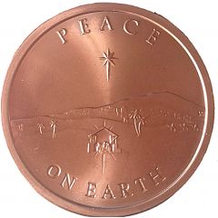 1 oz Copper Silver Shield - Peace on Earth