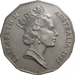 50 Cents - Elizabeth II 3rd Portrait - Edward `Weary` Dunlop