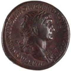 Sestertius - Trajan S P Q R OPTIMO PRINCIPI S C, Roma and Victory