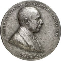 Medal - State minister Dr. Karl Helfferich