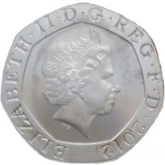 20 Pence - Elizabeth II 4th portrait, Royal Shield, Silver Proof