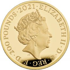 200 Pounds - Elizabeth II The Who, Gold Proof