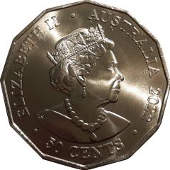 50 Cents - Elizabeth II 6th Portrait - 75th Anniversary Australian Signals Directorate