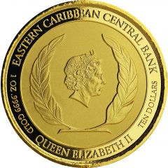 10 Dollars - Elizabeth II Peace and Justice, Colourized