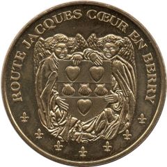 Jeton Touristique - Monnaie de Paris - Route Jacques Coeur en Berry - Les anges et le blason