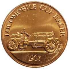 Franklin Mint - Collection of Antique Car Coins - Series 1 Locomobile Cup Racer