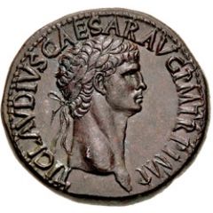 Sestertius - Claudius EX S C OB CIVES SERVATOS