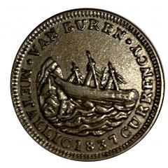 Hard Times Token - Van Buren / Webster Ship token