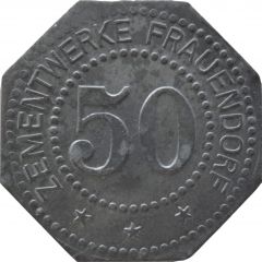 50 Pfennig - Frauendorf Zementwerke