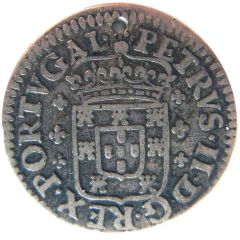 1/2 Tostão - Pedro II Prince crown