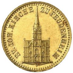 1 Kreuzer - Frederick I 1 Kreuzer - Frederick I (Opening of Feudenheim church), Gold