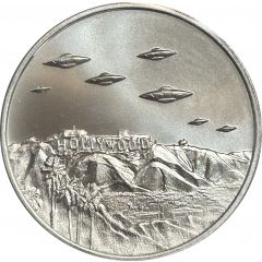 1 Ounce - Intaglio Mint UFOs over Hollywood