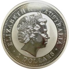 2 Dollars - Elizabeth II 4th Portrait - Australian Kookaburra