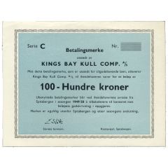 100 Kroner Kings Bay Coal Company