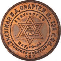 Masonic Penny - Shekinah R. A. Chapter No. 138 Toronto, Ontario