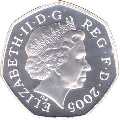 50 Pence - Elizabeth II Johnson`s Dictionary, Silver Piedfort