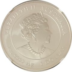 1 Dollar - Elizabeth II 6th Portrait - Year of the Mouse; Sweet Potato - Coloured