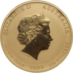 100 Dollars - Elizabeth II 4th Portrait - Year of the Ox - Gold Bullion Coin