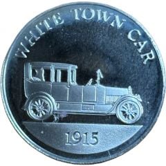 Franklin Mint - Collection of Antique Car Coins - Series 2 White Town Car