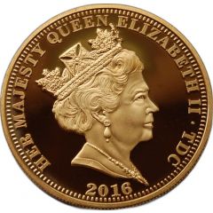 1 Crown - Elizabeth II Long to reign over us - Gold plated