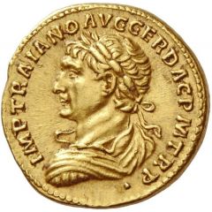 Aureus - Trajan COS V P P S P Q R OPTIMO PRINC, Libertas