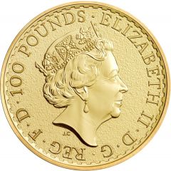 100 Pounds - Elizabeth II 5th portrait, 1 oz Fine Gold