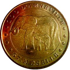 Monnaie de Paris Tourist Token - Moselle Zoo d`Amnéville - Les éléphants