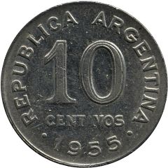 10 Centavos smaller head, smooth edge