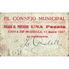 1 Peseta Chiva de Morella