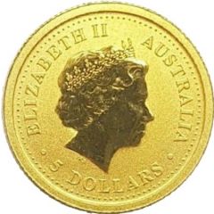 5 Dollars - Elizabeth II 4th Portrait - Kangaroo - Gold Bullion Coin