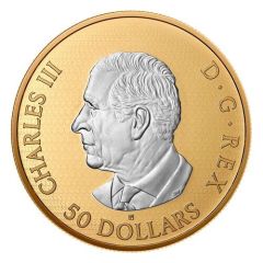 50 Dollars - Charles III Maple Leaves in Motion