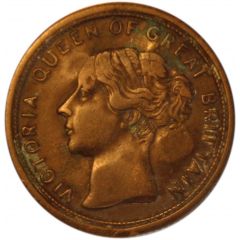 Token - Victoria Queen overstamped