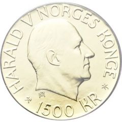 1500 Kroner - Harald V Nobel peace prize centennial