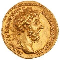 Aureus - Marcus Aurelius TR P XXII IMP V COS III, Victory