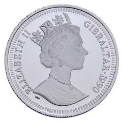 1/5 Crown - Elizabeth II World Cup - Map, Platinium Proof