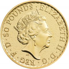 50 Pounds - Elizabeth II 5th portrait, 1/2 oz Fine Gold