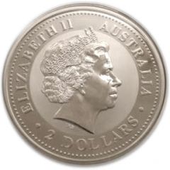 2 Dollars - Elizabeth II 4th Portrait - Australian Kookaburra
