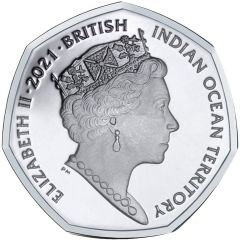 50 Pence - Elizabeth II Emperor angelfish, Silver