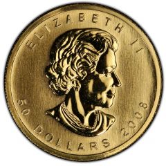 50 Dollars - Elizabeth II Maple leaf and Inukshuk, Gold