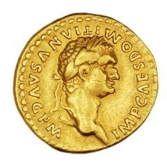 Aureus - Domitian TR POT II COS VIIII DES X P P, Minerva