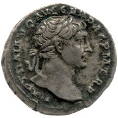 Denarius - Trajan COS V P P S P Q R OPTIMO PRINC PAX, Pax