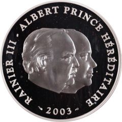 10 Euros - Rainier III Rainier and Prince Albert