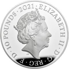 10 Pounds - Elizabeth II Queen`s 95th Birthday, Silver Proof