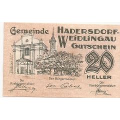 20 Heller Hadersdorf- Weidlingau