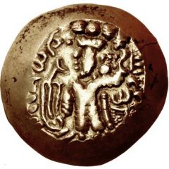 Dinar - Anonymous ruler 3rd version, Kushano-Sassanian style, Balkh/Boxlo mint