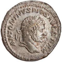 Denarius - Caracalla P M TR P XVIII COS IIII P P, Fides Militum