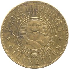 Token - Thorbecke`s Cigarettes T1 Smoking Bear in Circle